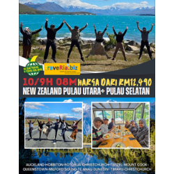 NEW ZEALAND PULAU UTARA + SELATAN 10/9H8M